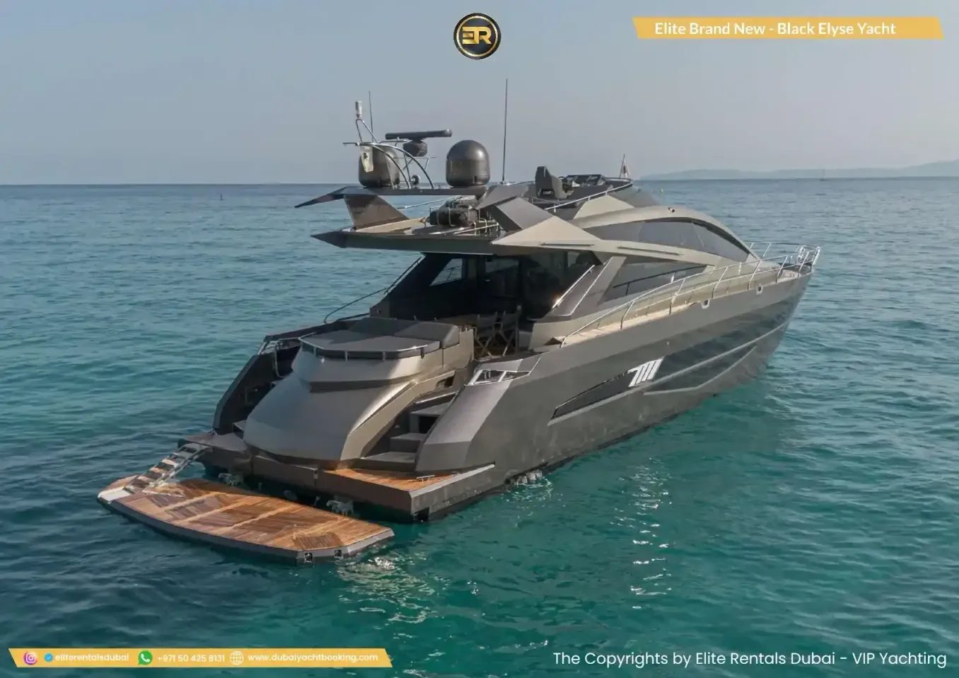 Elite Brand New - Black Elyse Yacht – Yacht mieten in Dubai
