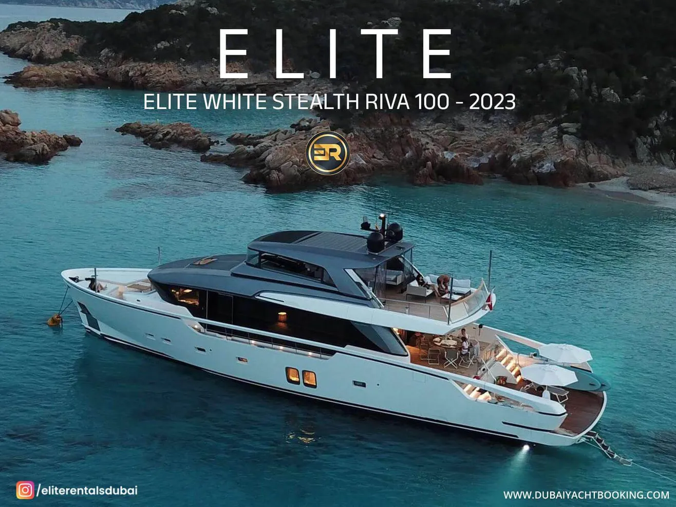 Elite White Stealth Riva 100 Yacht - Bild 1