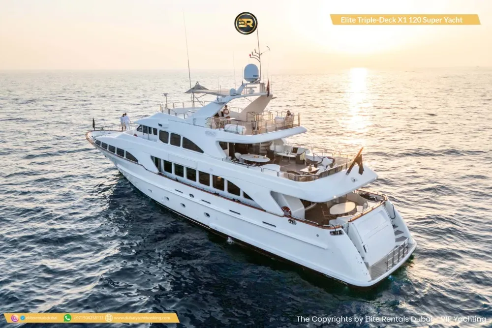 Elite Triple Deck X-350 Yacht w/ Jacuzzi – Yacht mieten in Dubai, 106.7 m