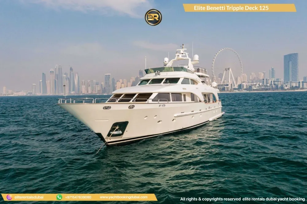 elite benetti Triple deck 125 yacht – Yacht mieten in Dubai, 38.1 m
