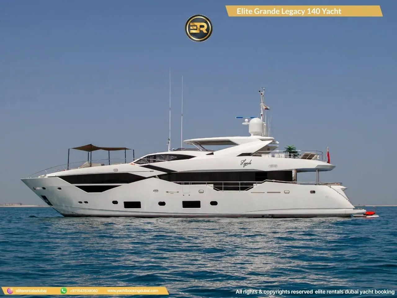 Elite Grande Legacy 140 Yacht – Yacht mieten in Dubai, 42.7 m