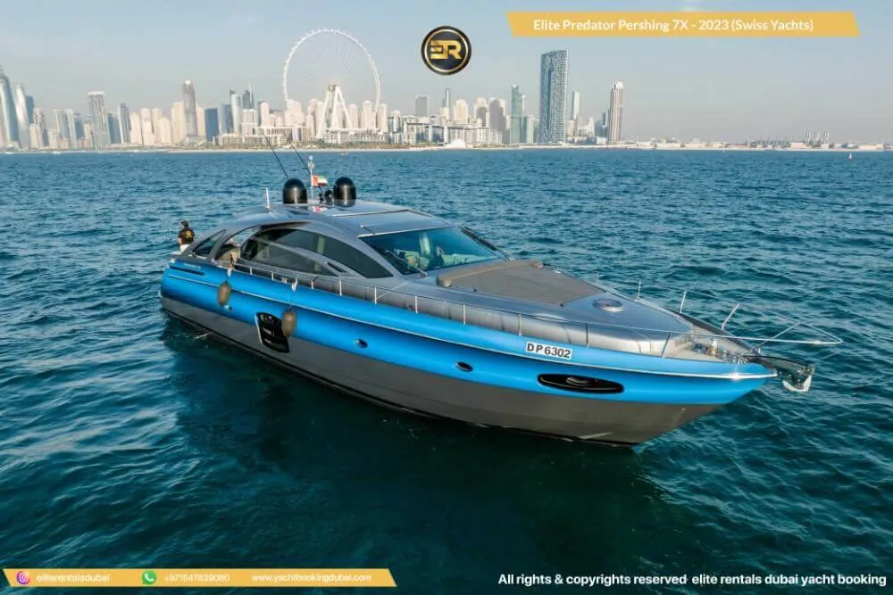 Elite Blue/Grey Pershing Yacht – Yacht mieten in Dubai