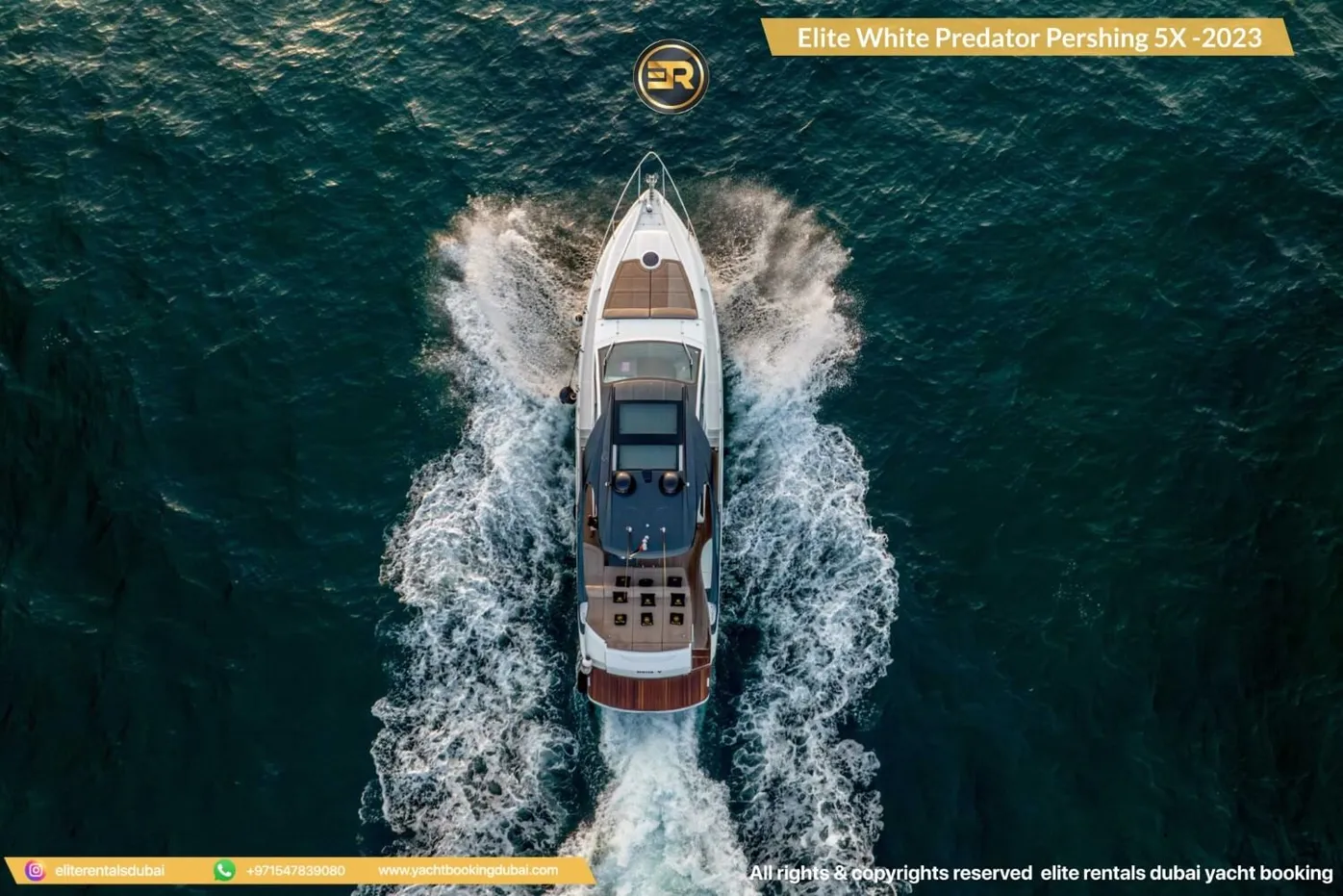 Elite White Pershing Yacht – Yacht mieten in Dubai