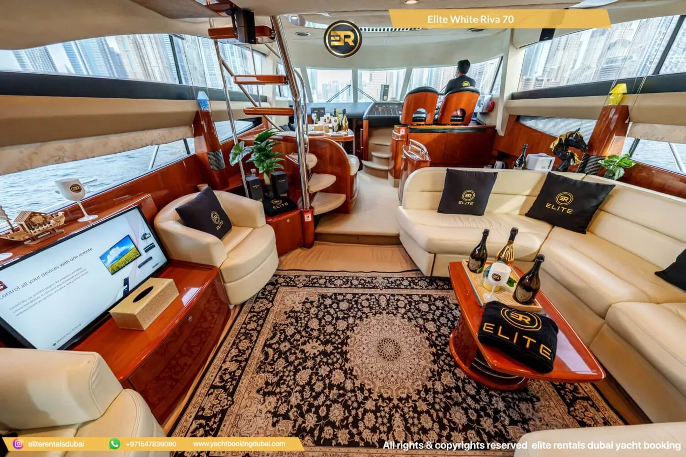 Elite White Riva 70 Yacht - Thumbnail 4