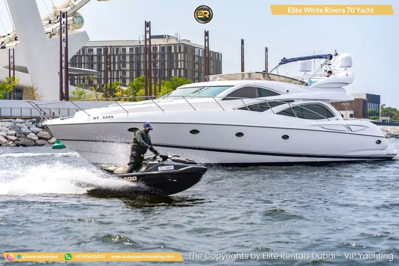 Elite White Rivera 70 Yacht - Thumbnail 2