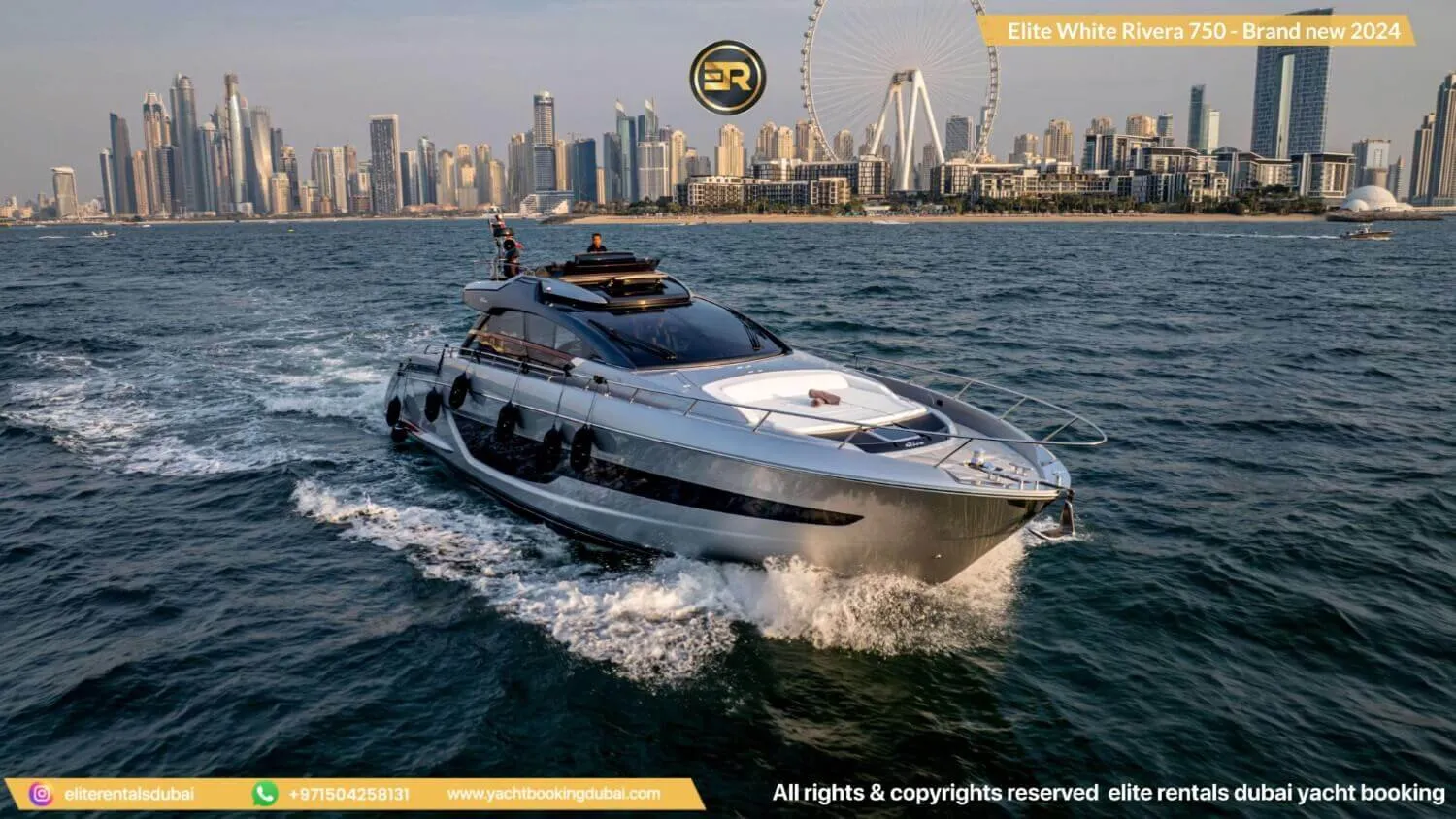 Elite White Rivera 750 Yacht – Yacht mieten in Dubai