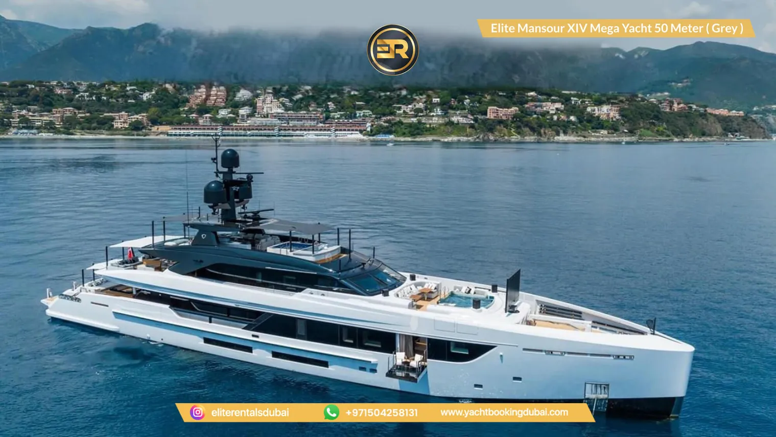 Grey Elite Mansour XIV Mega Yacht 50 Meter-15 – Yacht mieten in Dubai, 15.2 m